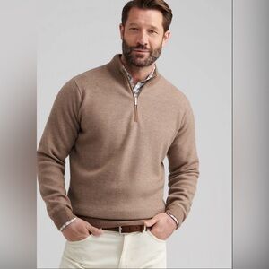 Polo by Ralph Lauren Olive Green Quarter-Zip Sweater